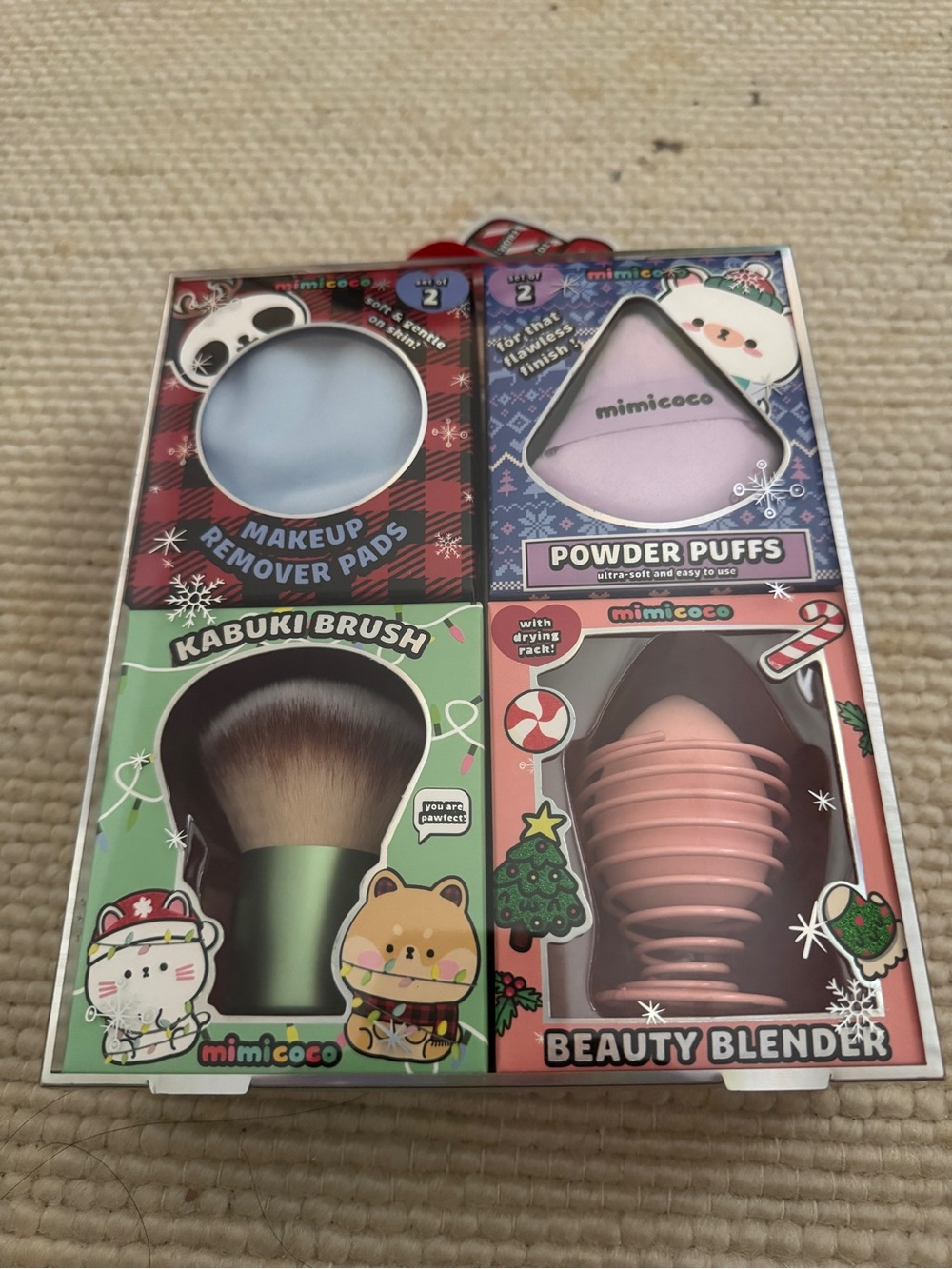 KABUKI Blender Powder Puffs,Brush and Makeup Pads (GIFT SET)